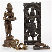 INDO-PERSIAN / ASIAN STYLE CAST-METAL FIGURES,