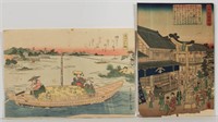 JAPANESE SCENIC WOODBLOCK PRINTS, LOT OF FOUR,
