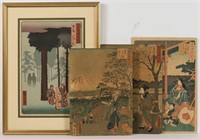 JAPANESE UKIYO-E WOODBLOCK PRINTS, LOT OF FOUR,