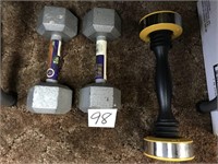 2 - 15LB WEIGHTS & WEIGHT SHAKER EXERCISER