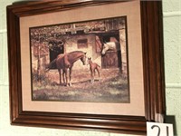 FRAMED HORSE PICTURE & PLAQUE