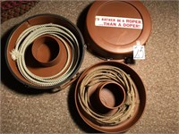 PAIR OF ROPING ROPES & CASE