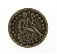 1854 "Arrows" Seated Liberty Silver Dime