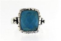 Genuine 4.00 ct Turquoise Solitaire Ring