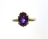 14kt Gold Natural 2.20 ct Purple Sapphire Ring