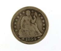 1854-O "Arrows" Seated Liberty Silver Dime