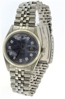 Men's Oyster Datejust Blue MOP Diamond Rolex Watch