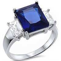 Radiant Cut 4.60 ct Sapphire Dinner Ring