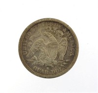 1877-S Seated Liberty Silver Quarter - Nice