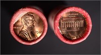 2-1986 LINCOLN CENT WRAPPED ROLLS