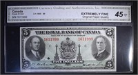 1935 $5 THE ROYAL BANK OF CANADA  CGA EF-OPQ