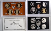 2012 United States Mint Silver Proof Set.