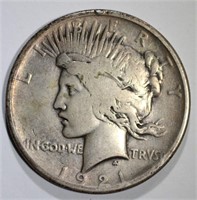 1921 PEACE DOLLAR FINE SCRATCHES REV