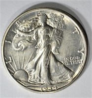 1934-D WALKING LIBERTY HALF DOLLAR  AU/UNC