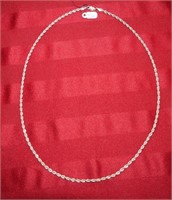 Sterling Silver Necklace, 23", Double Rope