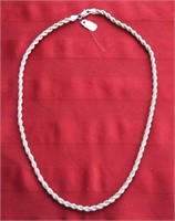 Sterling Silver Necklace, 23", Double Rope