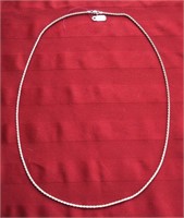 Sterling Silver Necklace, 30", Double Rope