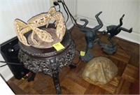 DECOR ART GROUP, PLANT STAND, FROGS