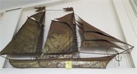 METAL SAIL BOAT DECOR