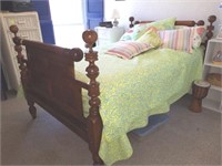 MAPLE DOUBLE BED AND MATTRESS