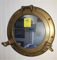 BRASS PORTHOLE  MIRROR