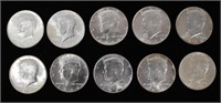 $5.00 BU 1964 Silver Kennedy Half Dollars