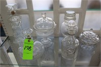 Assort. Glass Decanters/Candy Jars