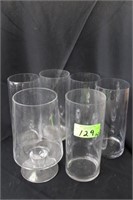 Assort. Glass Vases, Approx. 6" Dia x 14"T