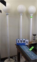 White Pedestal Electric Lamps Approx. 77"T