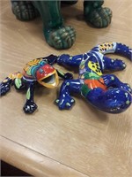 Set of two lizard and a Frog colorful