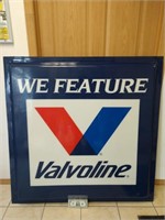 Large plastic We Feature Valvoline advertising