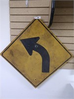 Plywood curve street sign 34" across