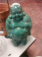 Statue of a green Buddha