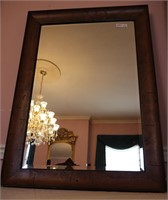 Beveled Glass Mirror in Reproduction OG Frame, 30