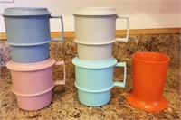 Vintage Tupperware Coffee Mug Set w/Lids