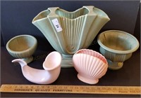 Haeger Green & Pink Art Pottery Collection