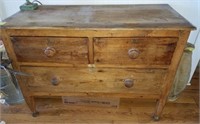 HAND DOVE TAILED  PINE 3 DRAWER CHEST 42"  X 19" X