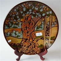 Poole pottery Aegean charger by Diana Davis,
