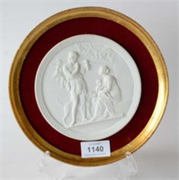 Royal Copenhagen 'Eneret' Bisque plaque,