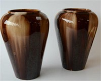 Pair of vintage Australian Bendigo pottery vases,