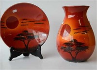 2 pieces of Poole studio pottery,