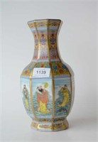 Chinese octagonal shaped vase,