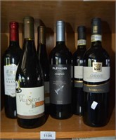 6 bottles of European red wine,