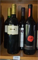 4 bottles of assorted Australian red wine