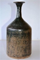 Studio pottery bottle vase by Steven Skillitzi,