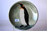 Moorcroft Penguin plate, designed by Sally Tuffin,