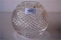 Waterford cut crystal spherical form vase,