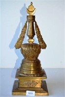 Tibetan bronze Buddhist Stupa,