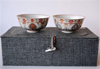 Pair Chinese famille rose Baragon Tumed bowls,