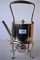 Antique silverplate spirit kettle,